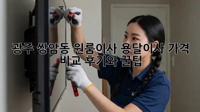 광주 쌍암동 원룸이사? 용달이사 가격 비교 후기와 꿀팁!